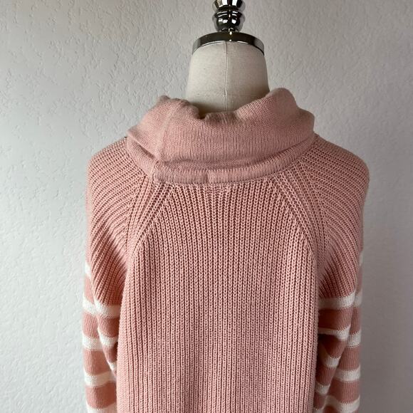 St Johns Bay Striped Pullover Sweater size 0X Pink White Preppy - Picture 5 of 8